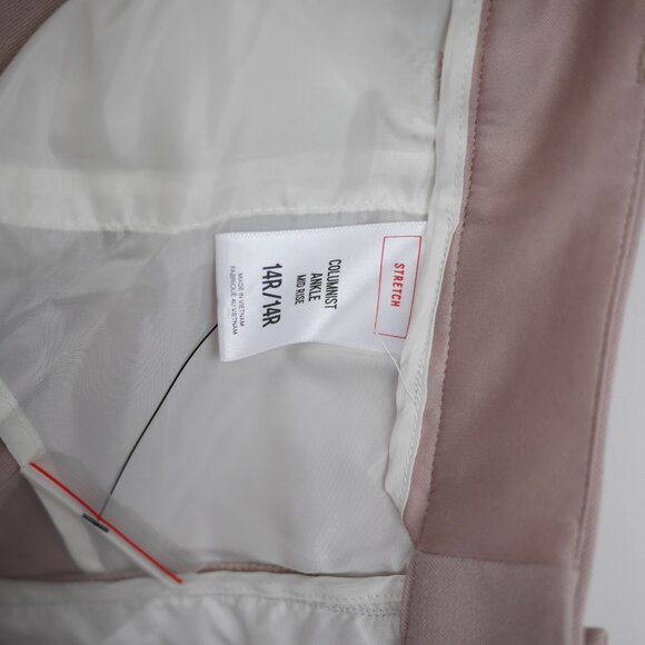 EXPRESS Women's 14 Blue & pink LOT OF 2 PAIRS Slacks Columnist Fit ankle pants - Picture 14 of 16